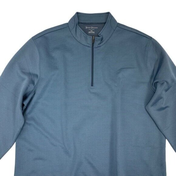Hickey Freeman Quarter Zip Sweatshirt XXL Blue Golf Mens Casual - Picture 2 of 5